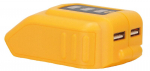 Akumuliatorių adapteris Ahlio tinka DeWalt 12-18V -> USB (x2) tinka krauti telefono baterijoms