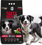 Biofeed Tasty Dogs Life Junior sausas ėdalas vidutinių ir didelių veislių &scaron;uniukams su jautiena, 12 kg