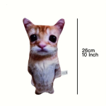 Neturtingo Katino Pliu&scaron;inis Žaislas, Mini 20 cm Pagalvė., Ruda Didelė