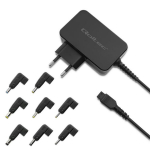 Maitinimo &scaron;altinis Universalus ne&scaron;iojamojo kompiuterio maitinimo adapteris Qoltec, 30W, 8 keičiamos jungtys