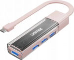 Unitek H1319 Usb C/usb A 5gbps, 4x Usb A rozowy