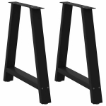 Kavos staliuko kojelės, a formos, 2 vnt., juoda, 70x(72-73)cm