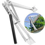 &Scaron;iltnamio lango atidarymo komplektas su dviguba spyruokle i&scaron; aliuminio ventiliacijai, teleskopinis strypas, &scaron;iluminė plėtra, 45 cm atidarymas, automatinis vėdinimas atidarytuvas