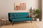 Zven žalia trivietė sofa-lova, miegamoji vieta 180x100 cm