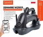 Belaidis brūk&scaron;ninių ir QR kodų skaitytuvas su prijungimo stotimi USB Zenwire W2503 1D 2D