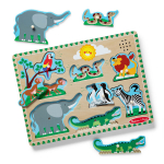 Medinė dėlione Melissa & Doug Zoologijos sodo gyvūnai