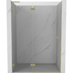 Du&scaron;o durys Mexen Lunar L, kairė, 140 cm, transparent/brushed gold
