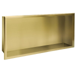 Įleidžiama vonios kambario lentyna REA 09, 30x60 cm, Brushed gold