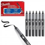 Sharpie - Creative Marker Acrylic Paint Pens - Brush Tip Water-Based Paint Markers - Black - 6 Count (SKU: 2218069)