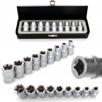 Komplekt Torx antgalių 1/2" 9 vnt. E10-e24