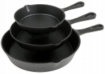3 ketaus keptuvės: 20, 25, 30 cm, indukcijai