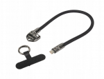 Lanberg Usb-c į Usb-c kabelis 240w, 0.3m, 2in1 raktų pakabukas-dirželis