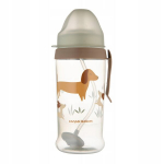 Nei&scaron;sipilanti gertuvė su &scaron;iaudeliu Canpol Babies Dogs, 350 ml