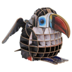 Popierinė 3D dėlionė Makebug Raudonsnapis tukanas MB-D-0007