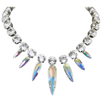Kaklo papuo&scaron;alas moterims DiamondSky &bdquo;Atlantis (Aurora Borealis)&ldquo; su Swarovski kristalais