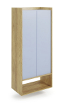 MOBIUS 2D Spinta &ndash; Hikoraąąąąąąąąąąąąąąąąąąąąąį Oak / &Scaron;viesiai mėlyna, Klasikinė stovinti spintelė i&scaron; Halmar