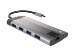 Natec Fowler Plus Usb-c dokas su Hdmi, Rj-45, Sd kortelių skaitytuvu