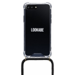Lookabe dėklas su kaklo grandinėle iPhone 7/8 Plus &ndash; auksinis ir juodas (LOO002)