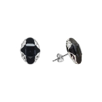 Sidabriniai auskarai moterims DiamondSky &bdquo;Delia (Graphite Lite Chrome)&ldquo; su Swarovski kristalais