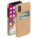 Krusell Sunne 2 kortelių dėklas skirtas iPhone XS Max &ndash; smėlio spalvos (Sand)