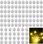 LED balioninės lemputės, &scaron;iltai balta &scaron;viesa, 100 vienetų