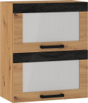 Vir&scaron;utinė spintelė Meblocross Rodos ROD-17 W60-PZ, ąžuolo artisan/juoda