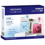 Lak&scaron;tinių kaukių rinkinys Mediheal rinkinys lak&scaron;tinės kaukės 2x24 ml + volelis drėkinamasis stangrinamasis visų tipų odai