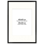 Nuotraukų rėmelis su passe-partout, FRAMAI, juodas rėmelis 40&times;60 cm su passe-partout langu 30&times;40 cm nuotraukai