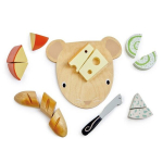 Imitacinis žaislas - TENDER LEAF TOYS - Sūrio pjaustymo lenta - Medis - 15 x 17 x 7 cm - Krep&scaron;ys įtrauktas