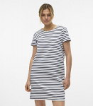 Vero Moda moteri&scaron;ka suknelė 10304718*02, baltas/tamsiai mėlyna 5715514768289