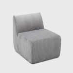 Homla SVELA Pilkas Kordurojo Audinio Modulinis Fotelis 59.5&times;80&times;62 cm
