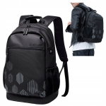 Juoda jaunimo mokyklinė kuprinė su vieta ne&scaron;iojamam kompiuteriui, 20 l talpos, idealiai tinkanti mokyklai ir studijoms. Arctic Hunter B00489 Black.