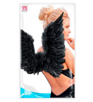 BLACK FEATHERED WINGS 78x36 cm