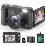 4K 48MP fotoaparatas su AF ir atlenkiamu ekranu, 32GB