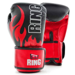 Bokso pir&scaron;tinės Ring Fire (RR-15) 6 oz, juodos/raudonos