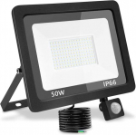 LED prožektorius su judesio jutikliu, 50W, 4500 lm
