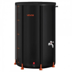 Lietaus statinė, 380 l, 70x103 cm, juoda, 1000D PVC