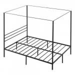 Canopė lovos rėmas, Queen dydis, 209.5x153x183 cm, juoda, metalas