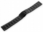 Juodas 18mm Pacific Model 9 solid laikrodžio apyrankė su graviravimu