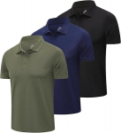 Kvėpuojantys Vyri&scaron;ki Polo Mar&scaron;kinėliai Zengvee, Juoda/Tamsiai Mėlyna/Žalia, 3 Vnt., Xxl