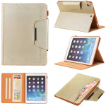 Atverčiamas Apsauginis Dėklas Ipad Air/Air2/Pro 9.7 Nikcorp Auksinis Su Blizgučiais