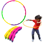 Spalvotas Hula Hoop lankas, 50 cm, 7 dalys