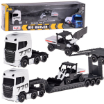 Žaislinis sunkvežimis SCANIA 770S su priekaba ir buldozeriu