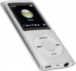 MP3 grotuvas MP3/MP4 grotuvas, 64GB, sidabrinis, su garsiakalbiu