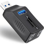 USB 3.0 &scaron;akotuvas su SD/TF kortelių skaitytuvu, 5-in-1