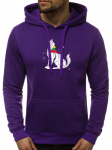Violetinės spalvos vyri&scaron;kas džemperis su gobtuvu Vilkas JS/2009-57339-XXL