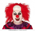 Baisus raudonas klouno perukas su plike