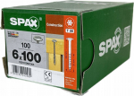 Spax 6x100mm medvaržčiai medienai, 100 vnt., plok&scaron;čia galvutė