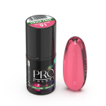 Hibridinis nagų lakas Excellent PRO Glassy Pink 091 be HEMA, su avietinės želė efektu
