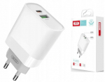 Dvigubas Usb-c 20w Qc tinklo įkroviklis